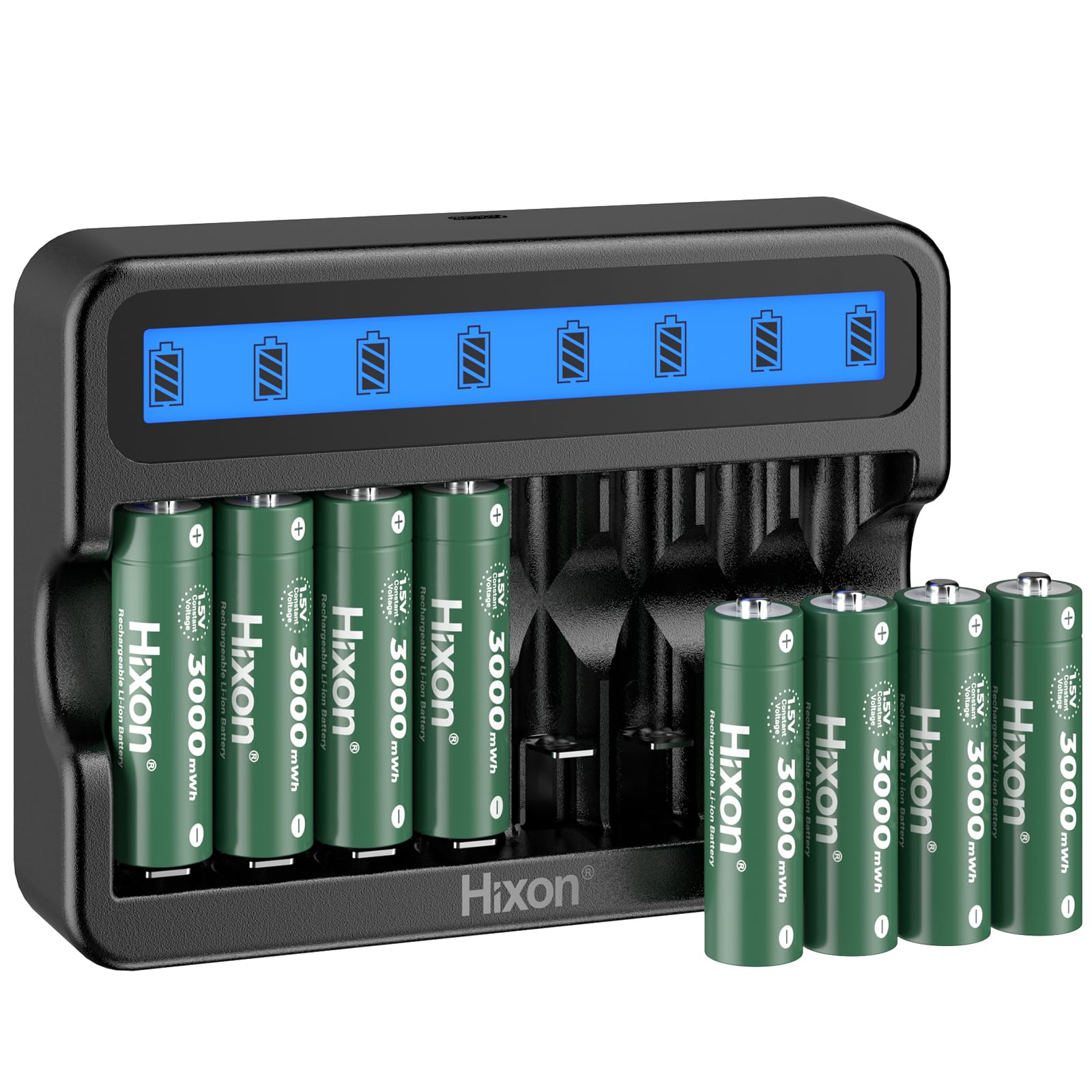 hi-yan⭐︎ Amazon.com: Hixon 8-Pack 1.5V Rechargeable Lithium AA Batteries